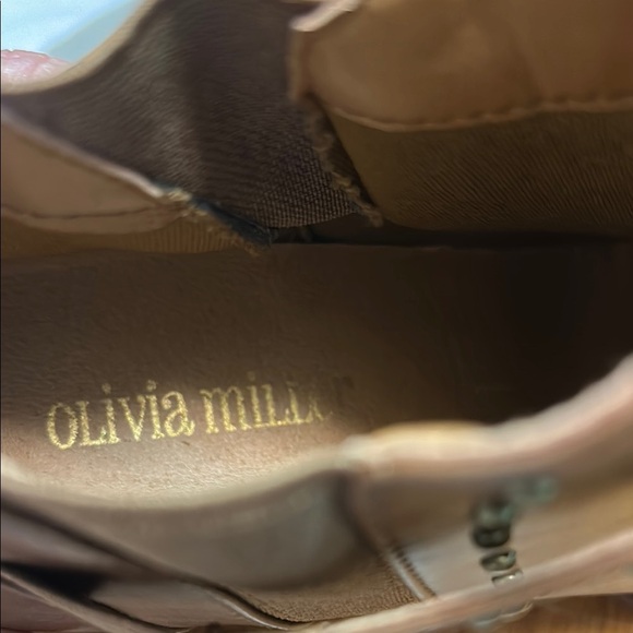 Olivia Miller Brown Ankle Booties with Studded Straps - Picture 2 of 8